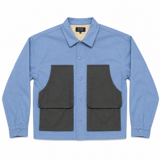 TWO TONE QUILTED WORK JACKET