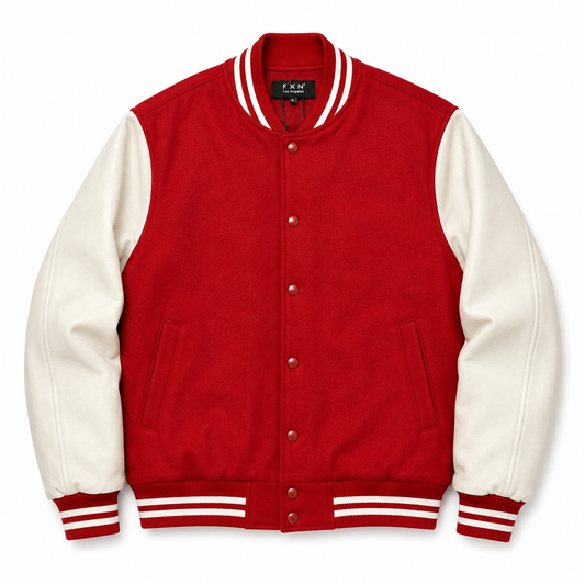 VARSITY JACKET FAUX LEATHER