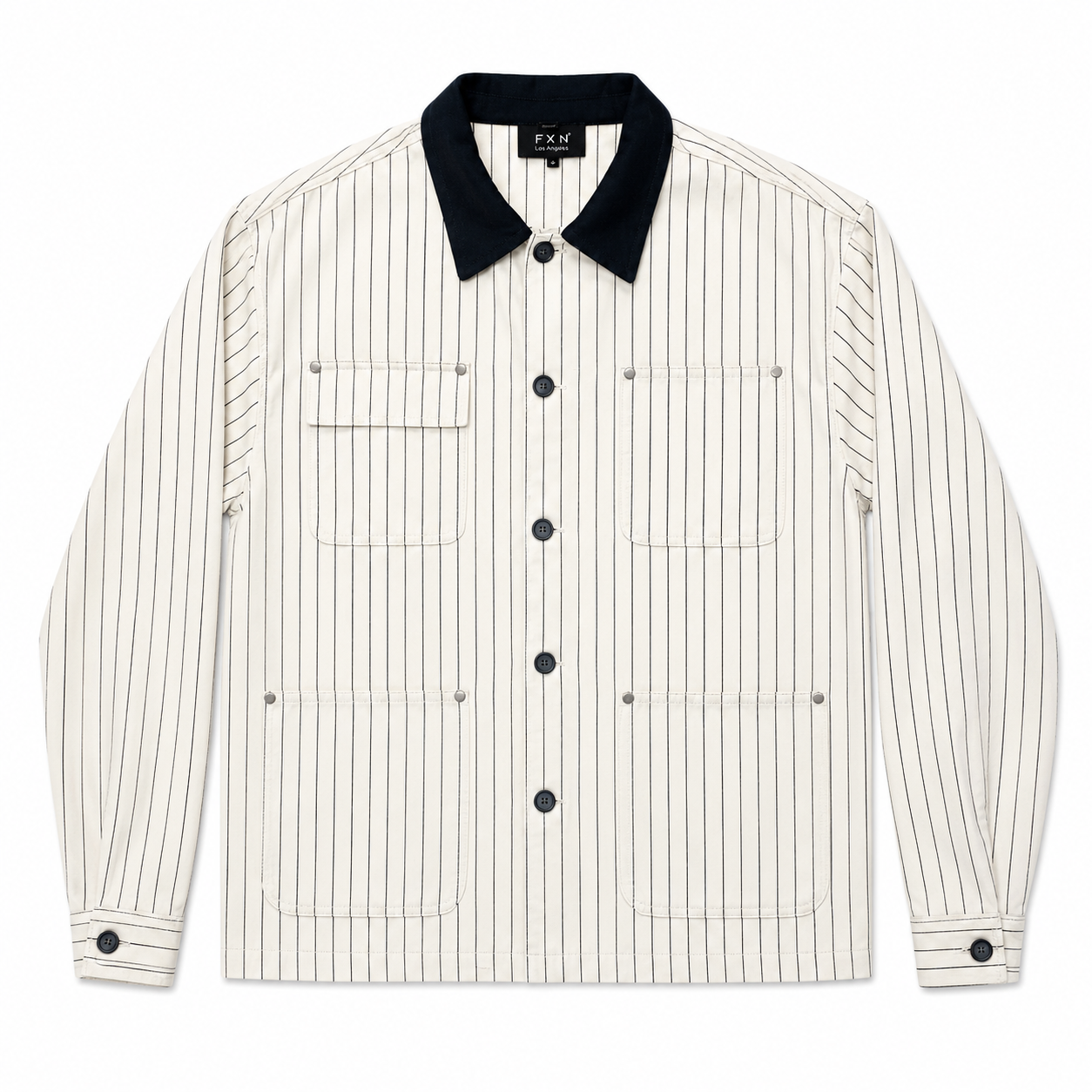 PINSTRIPE TWILL DENIM JACKET