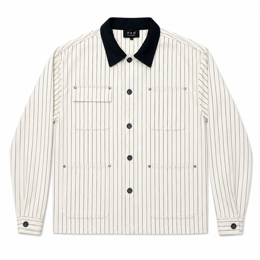 PINSTRIPE TWILL DENIM JACKET