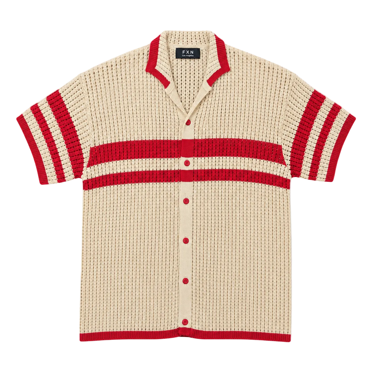 STRIPED CROCHET SHIRT