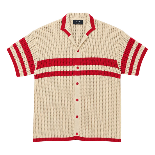 STRIPED CROCHET SHIRT
