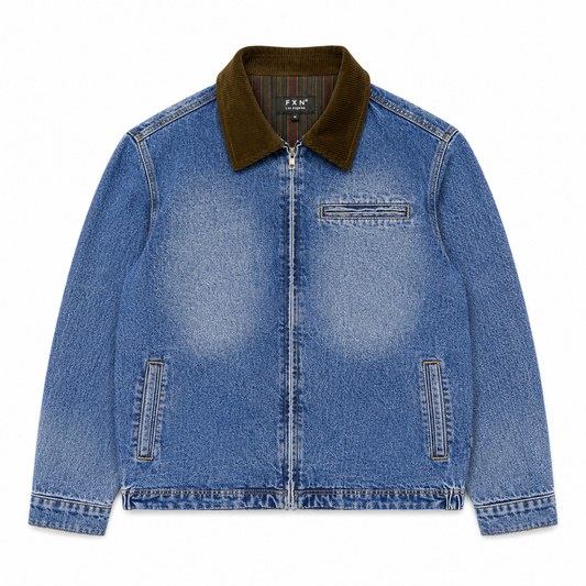 CORDUROY COLLAR DENIM JACKET WOOL LINING