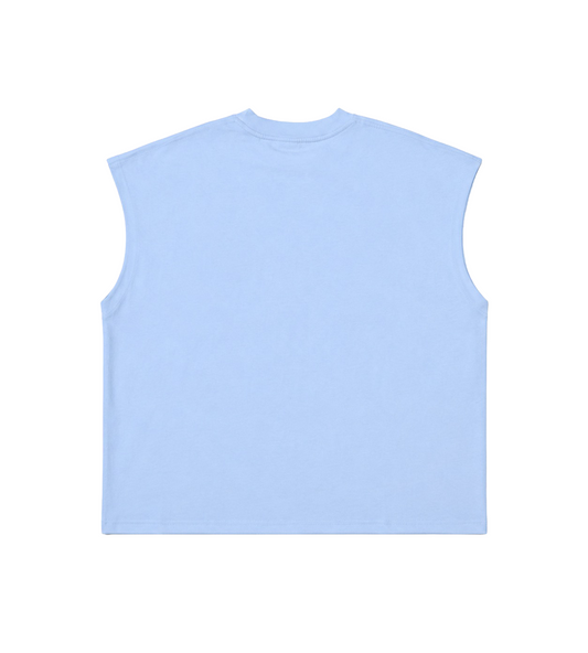 MUSCLE TEE - LIGHT BLUE