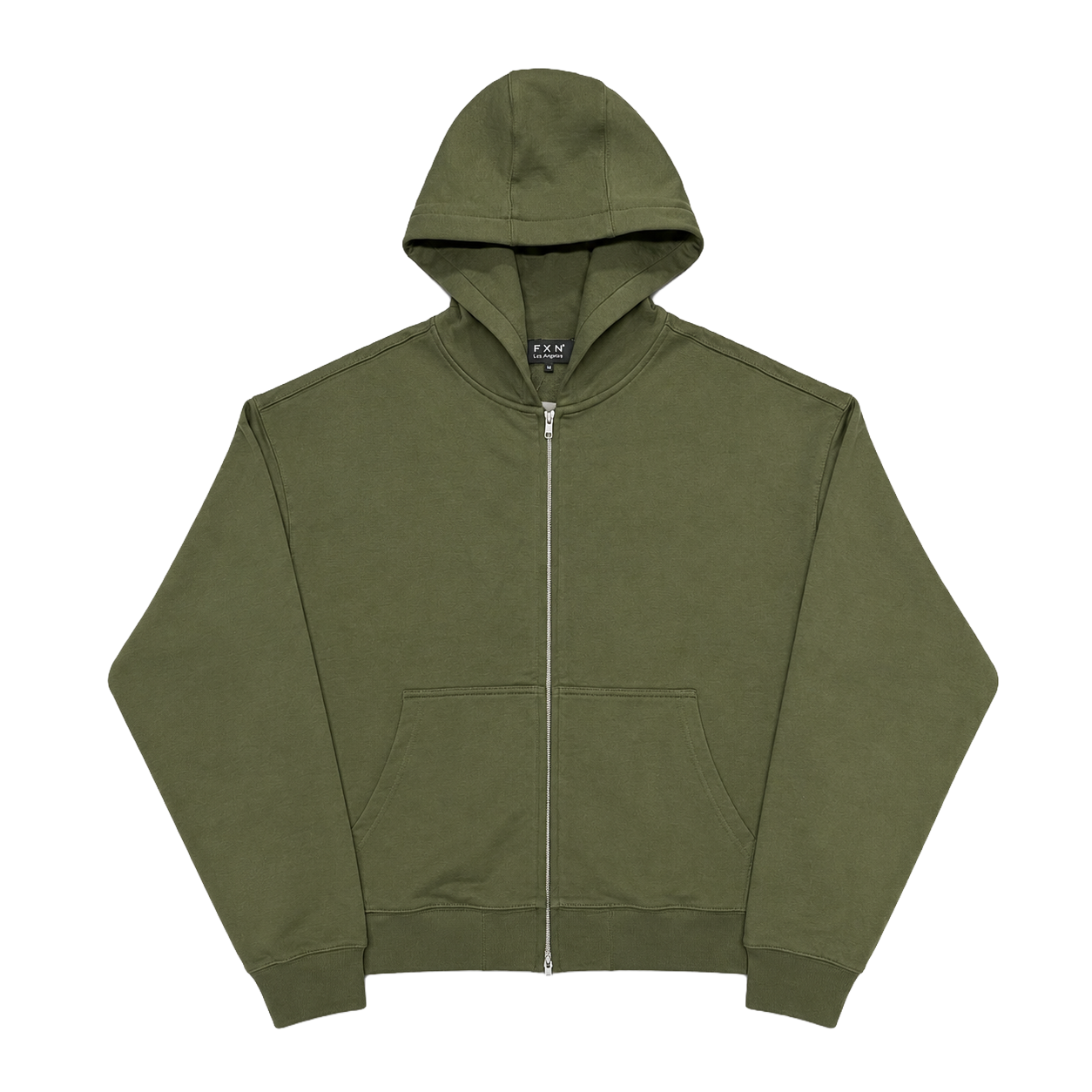 METAL ZIP CROP HOODIE