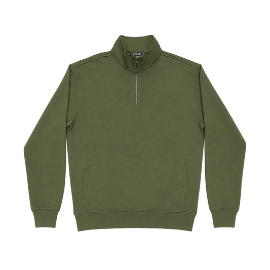 QUARTER ZIP - OLIVE