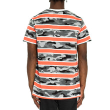 Load image into Gallery viewer, CAMO STACK RUGBY TEE - ORANGE/GREY/WHITE - FXN menswear