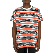 Load image into Gallery viewer, CAMO STACK RUGBY TEE - ORANGE/GREY/WHITE - FXN menswear