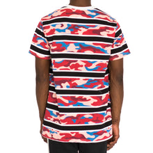 Load image into Gallery viewer, CAMO STACK RUGBY TEE - RED/BLUE/BLACK - FXN menswear