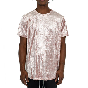 CRUSHED VELOUR TEE CHAMPAGNE - UNISEX - FXN menswear