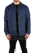 Load image into Gallery viewer, HEAVY TWILL COACH&#39;S JACKET - CHAMBRAY DENIM - FXN menswear