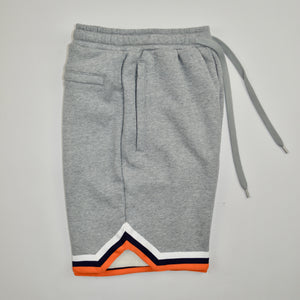 GRAY FRENCH TERRY STRIPE SHORTS