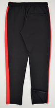 Load image into Gallery viewer, RED &amp; BLACK COLORBLOCK JOGGERS
