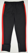 Load image into Gallery viewer, RED &amp; BLACK COLORBLOCK JOGGERS