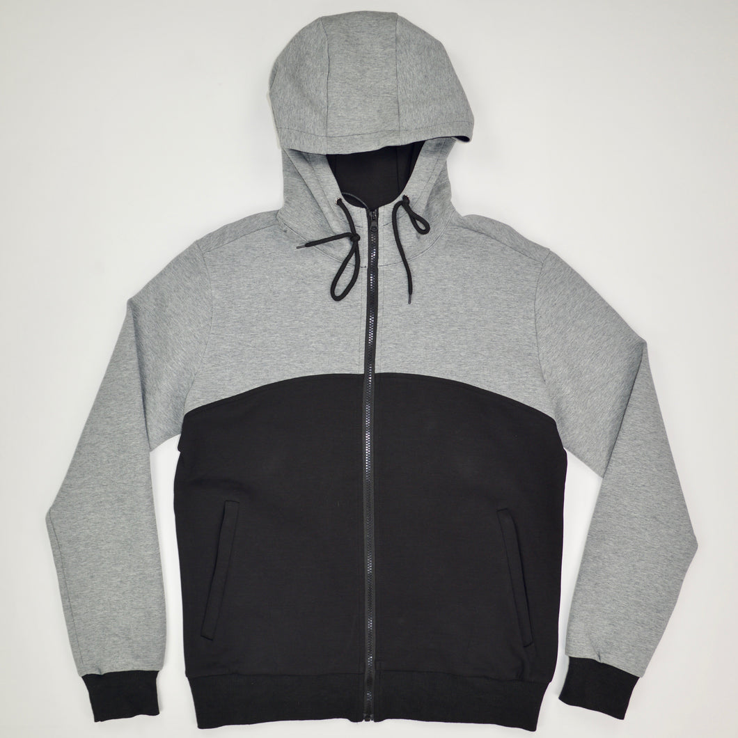 GRAY & BLACK COLORBLOCK JACKET