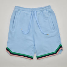 Load image into Gallery viewer, SKY BLUE FRENCH TERRY STRIPE SHORTS