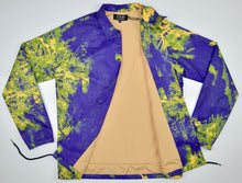Load image into Gallery viewer, PURPLE &amp; GREEN TIE DYE COACHS JACKET