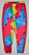 Load image into Gallery viewer, RED YELLOW &amp; BLUE TIE DYE WINDBREAKER JOGGERS
