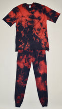 Load image into Gallery viewer, BLACK &amp; RED TIE DYE SHORT SLEEVE SHIRT
