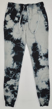 Load image into Gallery viewer, BLACK &amp; GRAY TIE DYE JOGGERS