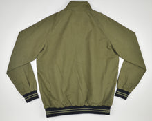 Load image into Gallery viewer, OLIVE GREEN TWILL HARRINGTON JACKET