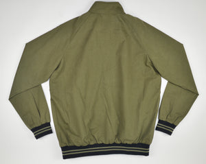 OLIVE GREEN TWILL HARRINGTON JACKET