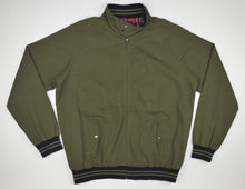 Load image into Gallery viewer, OLIVE GREEN TWILL HARRINGTON JACKET