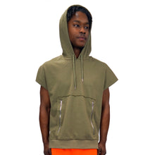 Load image into Gallery viewer, DOLMAN SLEEVELESS HOODIE - OLIVE - FXN menswear