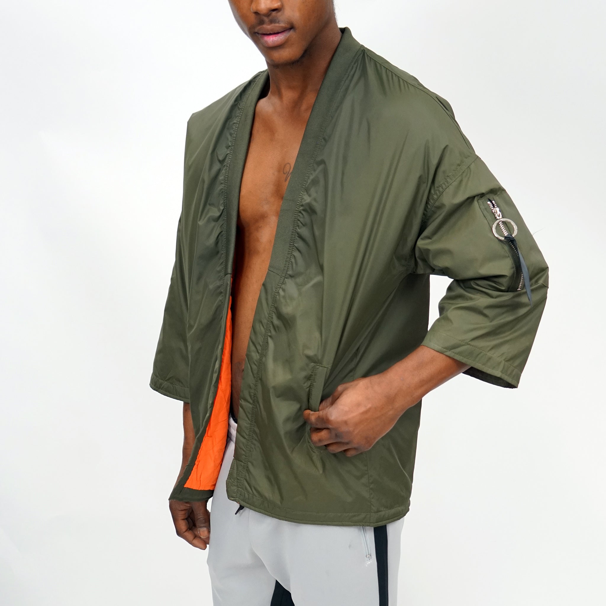 OLIVE KIMONO BOMBER JACKET - UNISEX – FXN menswear