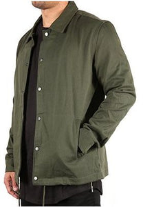 HEAVY TWILL COACH'S JACKET - OLIVE GREEN - FXN menswear