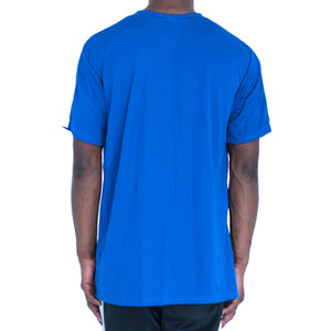QUICK-DRY ATHLETIC TEE - ROYAL BLUE/WHITE - FXN menswear