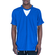 Load image into Gallery viewer, QUICK-DRY ATHLETIC TEE - ROYAL BLUE/WHITE - FXN menswear