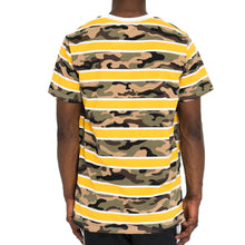 Load image into Gallery viewer, CAMO STACK RUGBY TEE - YELLOW/OLIVE/BLACK - FXN menswear