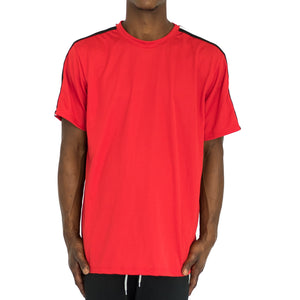 SHOULDER TAPE QUICK-DRY TEE - RED - FXN menswear